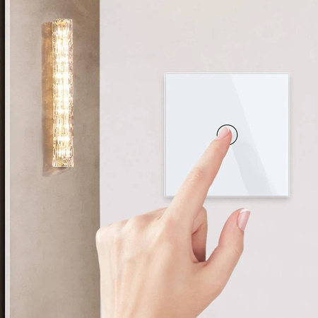 Włącznik dotykowy 12V DC z eleganckim białym panelem szklanym (VL-C701C-61) Livolo