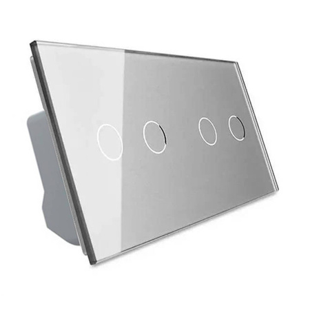 Włącznik dotykowy podwójny srebrny (VL-C7022-64) LIVOLO