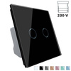 Włącznik dotykowy do rolet z czarnym panelem szklanym (VL-C702W-62) Livolo