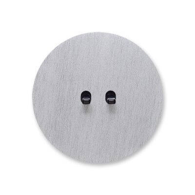 Włącznik Vectis round podwójny Świecznikowy (seryjny), podwójny schodowy, roletowy, podwójny dzwonkowy (monostabilny) Vectis