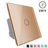 Pojedynczy dotykowy włącznik z timera i złotym panelem szklanym (VL-C701T-63) LIVOLO