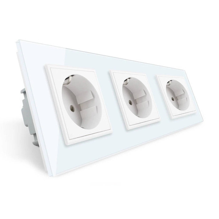 Gniazdo elektryczne 3x16A, białe - idealne rozwiązanie dla Twojego wnętrza (VL-W03EU-61) LIVOLO