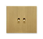 Włącznik Vectis podwójny dźwigienkowy square Szczotkowane złoto