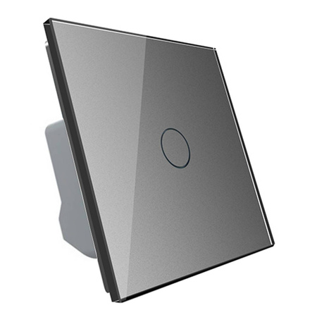 Wkład włącznika dotykowego Wi-Fi z srebrnym panelem szklanym (VL-C701SEC-64) Livolo