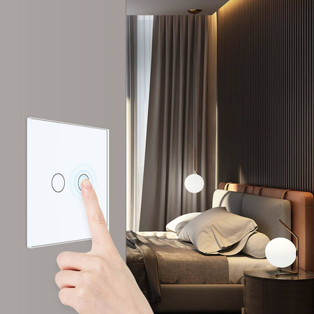 Włącznik podwójny dotykowy z zielonym panelem szklanym FIBARO (VL-C702IH-68) Livolo