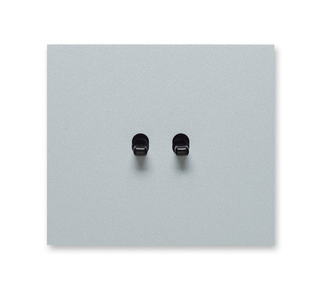 Włącznik Vectis podwójny dźwigienkowy square Szczotkowane aluminium