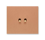 Włącznik Vectis podwójny dźwigienkowy square Szczotkowana miedź