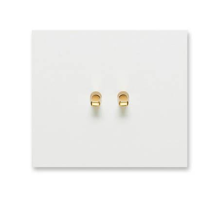 Włącznik Vectis podwójny dźwigienkowy square Biały