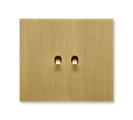Włącznik Vectis podwójny dźwigienkowy square Szczotkowane złoto
