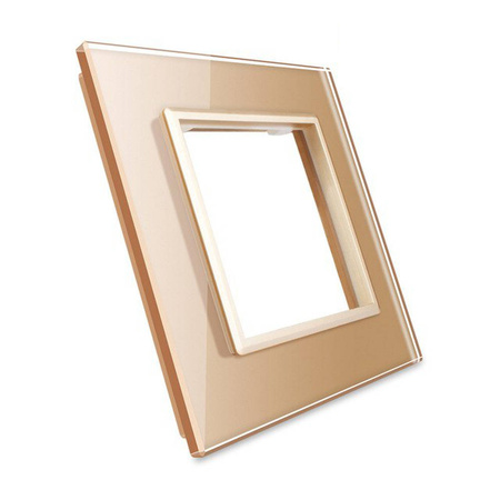 Elegancka ramka szklana złota na włącznik (GPF-1-63) Livolo