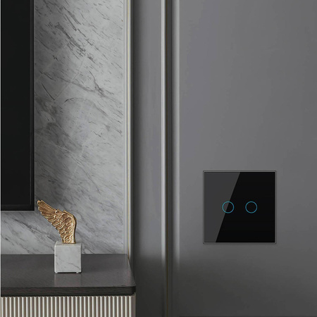 Włącznik dotykowy do rolet z eleganckim białym panelem szklanym (VL-C702W-61) Livolo