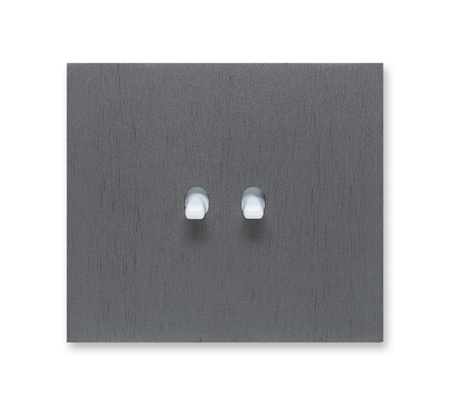 Włącznik Vectis podwójny dźwigienkowy square Szczotkowany tytan