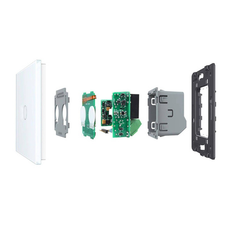 Pojedynczy włącznik dotykowy niskonapięciowy 12V z niebieskim panelem szklanym (VL-C701C-69) LIVOLO