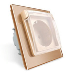 Gniazdo 230V 16A z panelem szklanym i nakładką bryzgoszczelną (VL-W01EUNW-63) LIVOLO