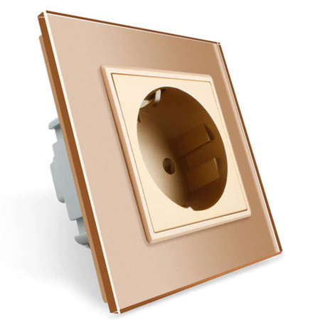 Gniazdo elektryczne 16 A z eleganckim panelem szklanym (VL-W01EU-63) Livolo