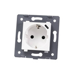 Wkład gniazda elektrycznego 16A z ładowarką USB-C 18W, biały (WG-71EU-S+USB-61) - Livolo