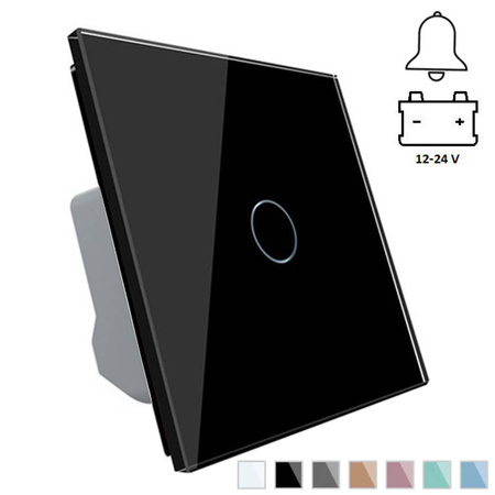 Moduł włącznika dotykowego 12-24V DC z czarnym panelem szklanym (VL-C701CH-62) LIVOLO