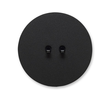 Włącznik Vectis round podwójny Świecznikowy (seryjny), podwójny schodowy, roletowy, podwójny dzwonkowy (monostabilny) Vectis