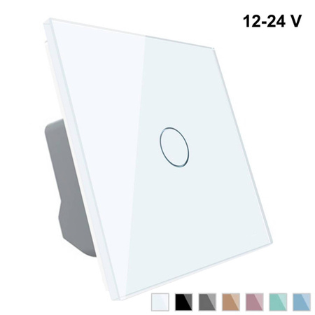 Włącznik dotykowy 12V DC z eleganckim białym panelem szklanym (VL-C701C-61) Livolo