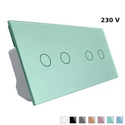 Podwójny włącznik dotykowy w kolorze zielonym (VL-C7022-68) LIVOLO