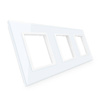Potrójna biała ramka szklana do montażu (GPF-3-61) Livolo