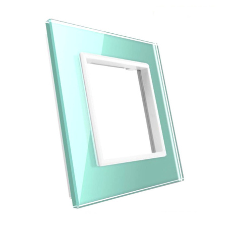 Elegancka pojedyncza ramka szklana w kolorze zielonym (GPF-1-68) Livolo