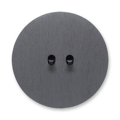 Włącznik Vectis round podwójny Świecznikowy (seryjny), podwójny schodowy, roletowy, podwójny dzwonkowy (monostabilny) Vectis