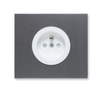 Gniazdo prądowe, vectis square Vectis Szczotkowany tytan | Biały