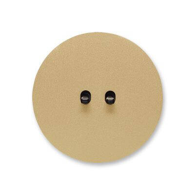 Włącznik Vectis round podwójny Świecznikowy (seryjny), podwójny schodowy, roletowy, podwójny dzwonkowy (monostabilny) Vectis