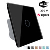 Wkład włącznika dotykowego Wi-Fi z czarnym panelem szklanym (VL-C701EC-62) Livolo