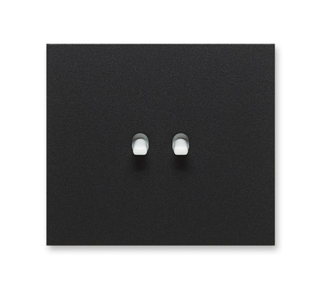 Włącznik Vectis podwójny dźwigienkowy square Czarny