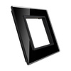 Elegancka pojedyncza ramka szklana czarna (GPF-1-62) LIVOLO