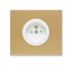 Gniazdo prądowe, vectis square Vectis Szczotkowane złoto | Biały