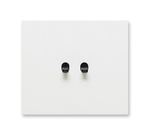 Włącznik Vectis podwójny dźwigienkowy square Biały