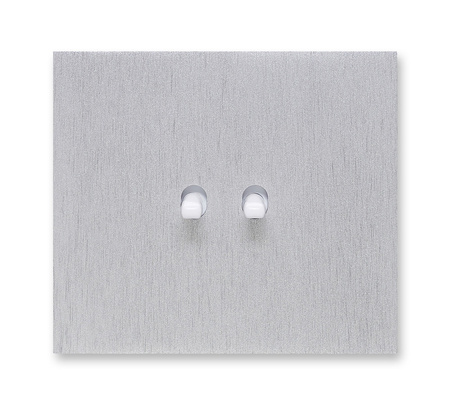 Włącznik Vectis podwójny dźwigienkowy square Szczotkowane aluminium