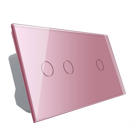 Włącznik dotykowy 2 + 1 EC Wi-Fi różowy (VL-C7012SEC-67) LIVOLO