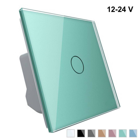 Włącznik dotykowy 12V DC z zielonym panelem szklanym (VL-C701C-68) LIVOLO