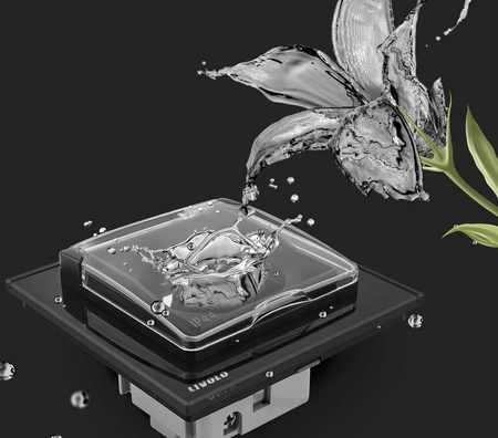 Gniazdo 230V 16A z białym panelem szklanym i nakładką zabezpieczającą (VL-W01EUNW-61) LIVOLO