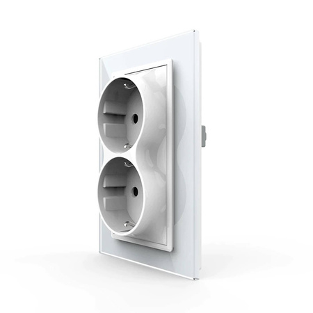 Podwójne gniazdko elektryczne do pojedynczej puszki (VL-71EU2-62) - Livolo