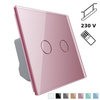 Podwójny włącznik dotykowy schodowy z pilotem, różowy (VL-C702SR-67) LIVOLO