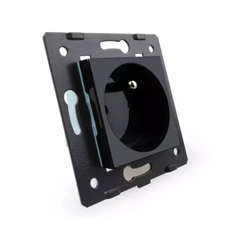 Moduł gniazda elektrycznego czarnego z bolcem 16A - 230V (WG-71FR-62) Livolo