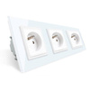 Gniazdo elektryczne 3x16A białe z bolcem - wysokiej jakości produkt (VL-W03FR-61) LIVOLO