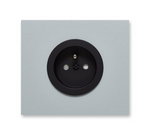 Gniazdo prądowe, vectis square Vectis Szczotkowane aluminium | Czarny