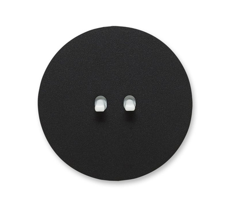 Włącznik Vectis round podwójny Świecznikowy (seryjny), podwójny schodowy, roletowy, podwójny dzwonkowy (monostabilny) Vectis