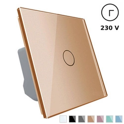 Pojedynczy dotykowy włącznik z timera i złotym panelem szklanym (VL-C701T-63) LIVOLO