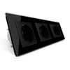 Gniazdo elektryczne czarne 16A - 230V, 3-portowe (VL-W03EU-62) Livolo