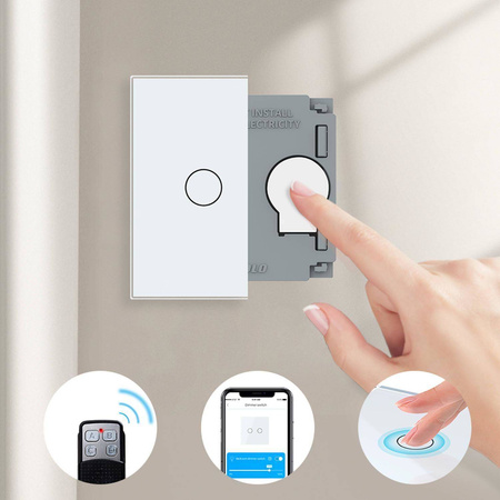 Włącznik podwójny dotykowy z zielonym panelem szklanym FIBARO (VL-C702IH-68) Livolo