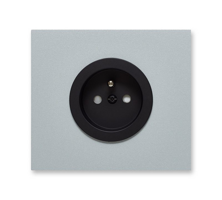 Gniazdo prądowe, vectis square Vectis Szczotkowane aluminium | Czarny