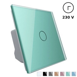 Dotykowy włącznik pojedynczy z timerem i zielonym panelem szklanym (VL-C701T-68) LIVOLO