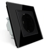 Gniazdo elektryczne 16 A z czarnym panelem szklanym (VL-W01EU-62) Livolo